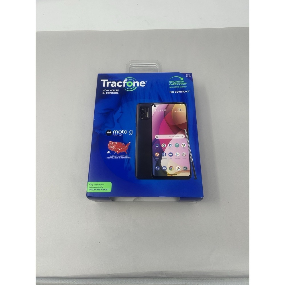 Motorola Moto G Stylus (2021) - 128GB - Black (TracFone) XT2115DL Smartphone